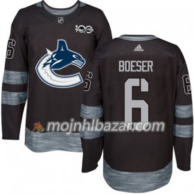 Dresovi Vancouver Canucks Brock Boeser 6 1917-2017 100th Anniversary Adidas Crna Authentic - Muške